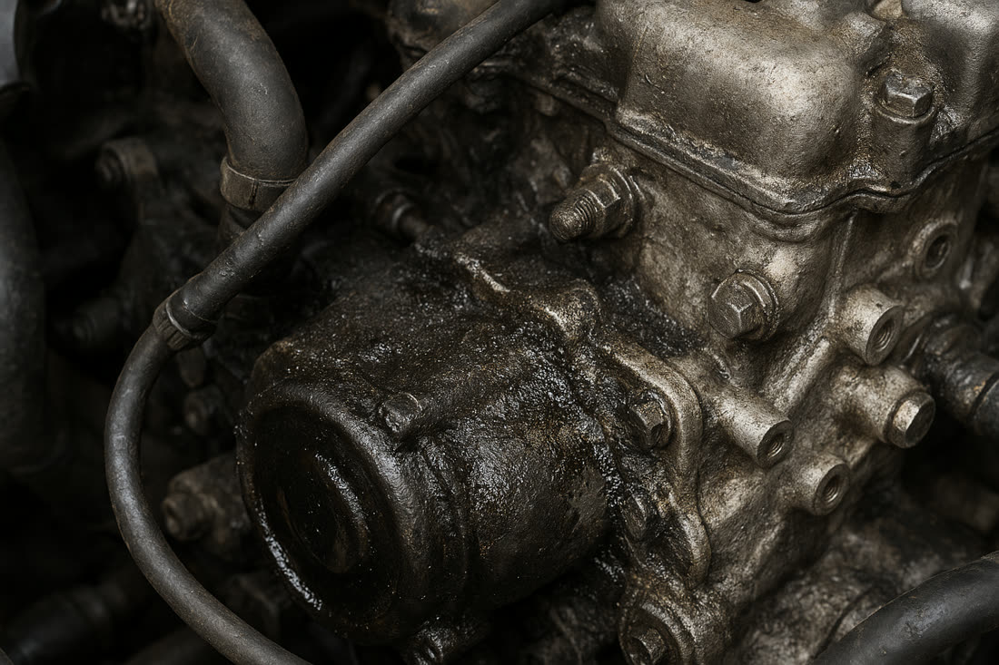 Motor před čištěním